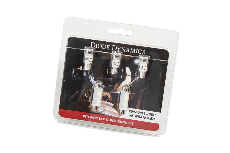 Diode Dynamics Wrangler JK 4dr Interior Kit Stage 1 - Cool - White - DD0363