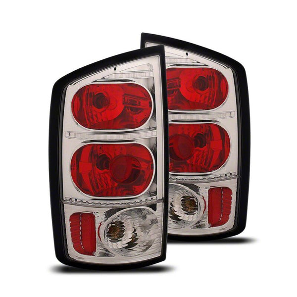 Raxiom 02-05 Dodge RAM 1500 Axial Series Tail Lights- Black Housing- Smoked Lens - R110169 - front view
