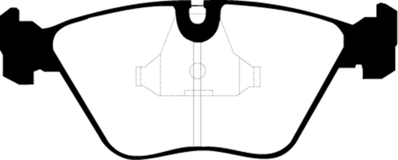 EBC 89-91 Audi 200 2.2 Turbo (ATE) Yellowstuff Front Brake Pads - DP4689/2R for 1997-2006 Jaguar XK8 - angle view