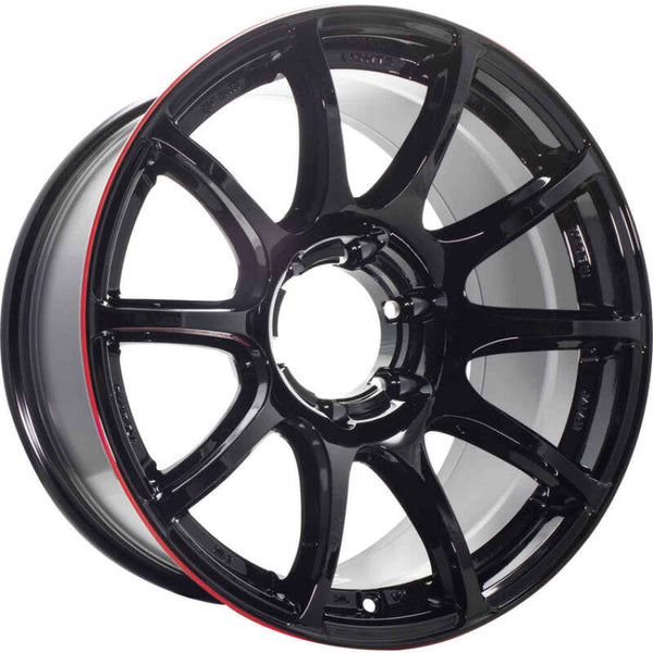 Gram Lights 57Trans-X Rev Limit 20X9.5 +25 6-139.7 Black w/ Machining E-PRO CoatT Wheel - WGTXAX25K9R by Gram Lights