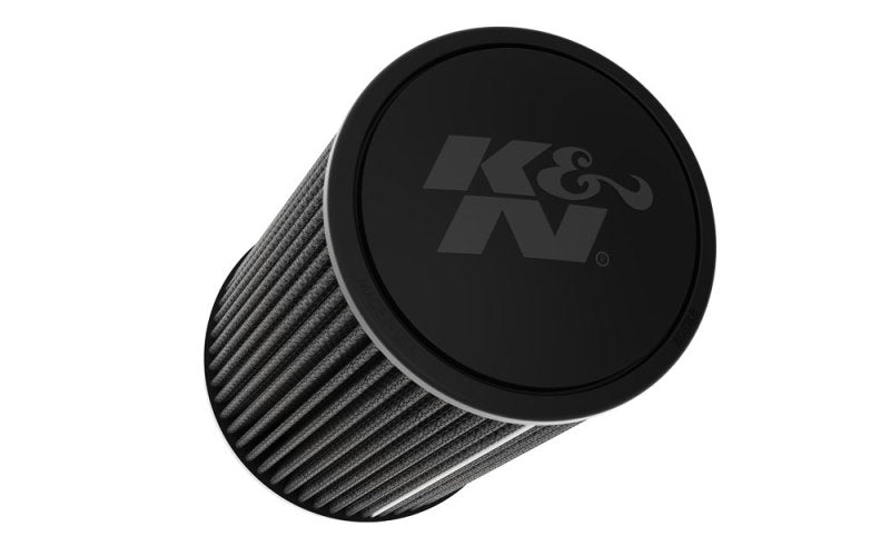 K&amp;N Universal Round Clamp-On Air Filter 3in ID 9in Height 6in Base OD 5.25 Top OD - RU-3109HBK