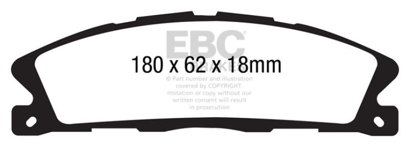 EBC 13+ Ford Explorer 3.5 Twin Turbo 4WD Greenstuff Front Brake Pads - DP61886