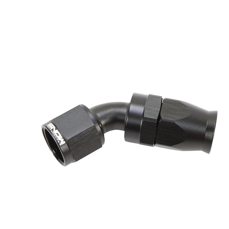 Snow -10AN 45 Degree PTFE Hose End (Black) - SNF-60145