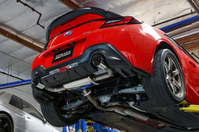 Remark 22+ Subaru BRZ/Toyota GR86 Axle-Back Exhaust - Stainless Single Wall Tips - RO-TSZ8-SM