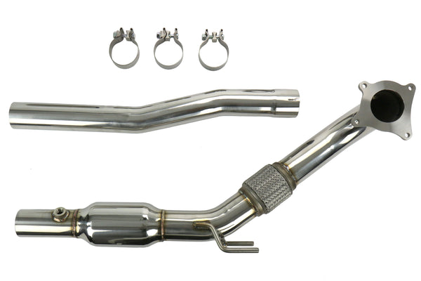 Invidia 10-14 Volkswagen Golf Gen 6 GTI 2.0T High Flow Cat Downpipe - HS10GF6DPC for 2010-2014 Volkswagen Golf - front view
