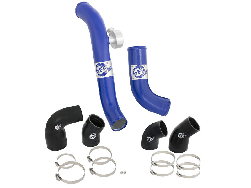 aFe Bladerunner Intercoolers Tube - Blue Hot/Cold Side 15-16 Ford Mustang EcoBoost L4-2.3L (t) - 46-20254-L