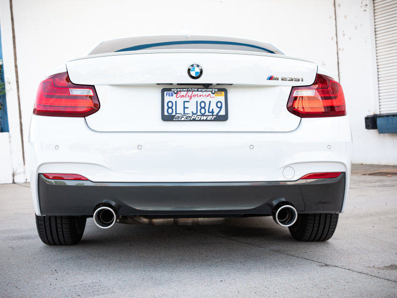 aFe MACHForce XP 3in to 2.5in 304 SS Cat-Back Exhaust w/ Polished Tips 14-16 BMW M235i - 49-36347-P