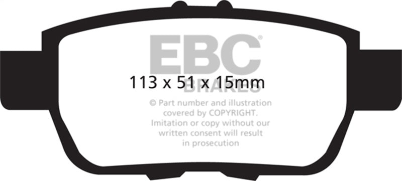 EBC 09-14 Acura TL 3.5 Redstuff Rear Brake Pads - DP31754C