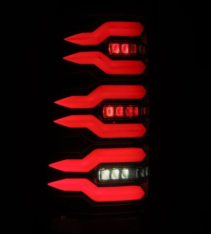 AlphaRex 99-06 Chevrolet Silverado/99-06 GMC Sierra LUXX-Series LED Tail Lights - Black - 620006
