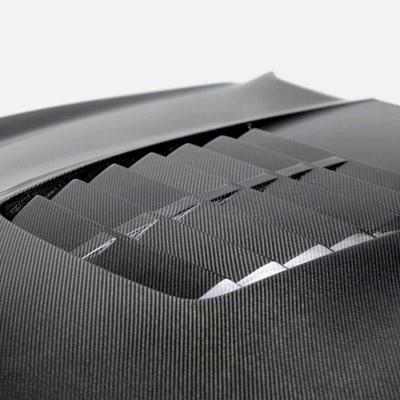 Anderson Composites 15-20 Ford Mustang Shelby GT350/GT350R Type GT5 Double Sided Carbon Fiber Hood - AC-HD15FDMU350-GT5-DS by