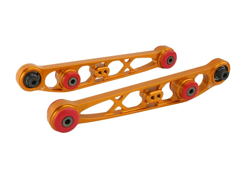 Skunk2 Honda/Acura EG/DC Ultra Series Rear Lower Control Arm Set - Gold - 542-05-2110 for 1990-2001 Acura Integra - front vie