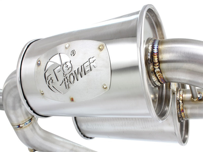 aFe MACHForce XP 2.5in Axle Back Stainless Exhaust w/ Black Tips 07-13 BMW 335i 3.0L L6 (E90/92) N55 - 49-36327-B