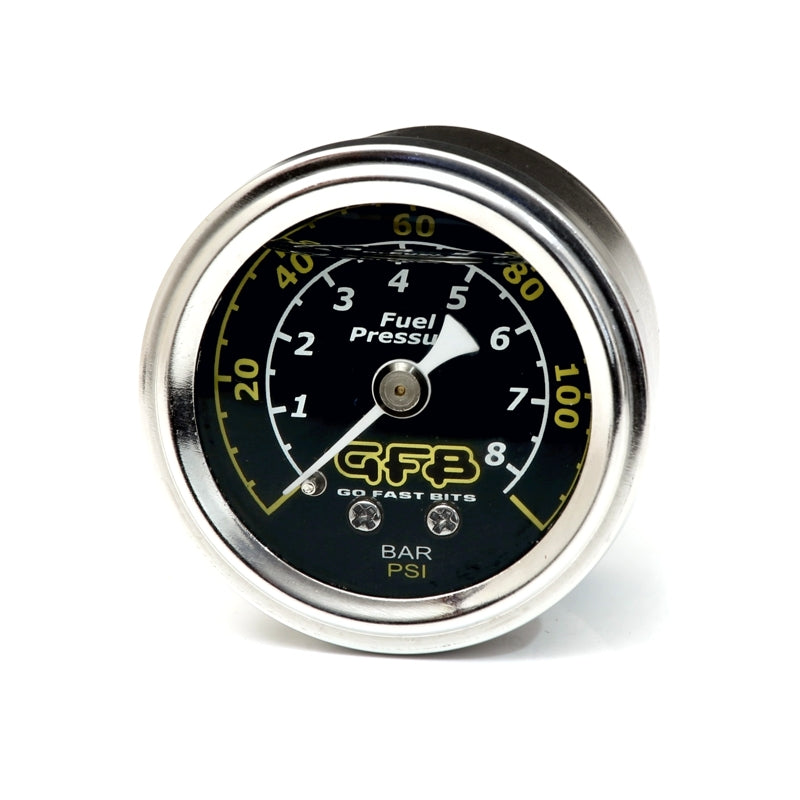 GFB Fuel Pressure Gauge (Suits 8050/8060) 40mm 1-1/2in 1/8MPT Thread 0-120PSI - 5730 by Go Fast Bits - installed view