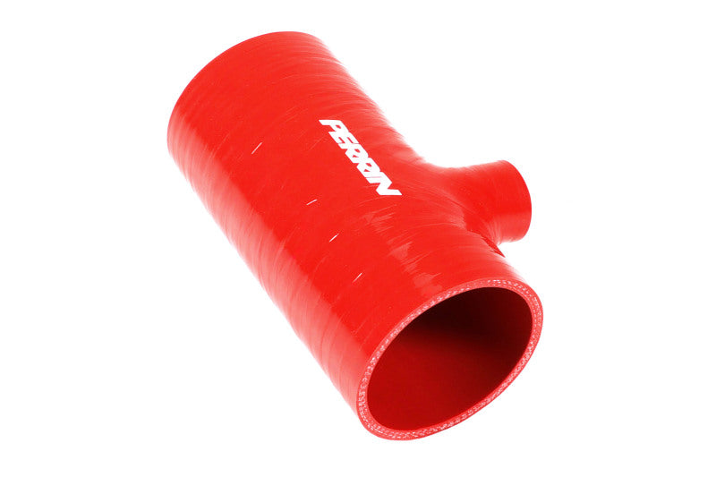 Perrin 22-25 Subaru WRX Short Type Turbo Inlet Hose  - Red - PSP-INT-428RD by Perrin Performance - angle view
