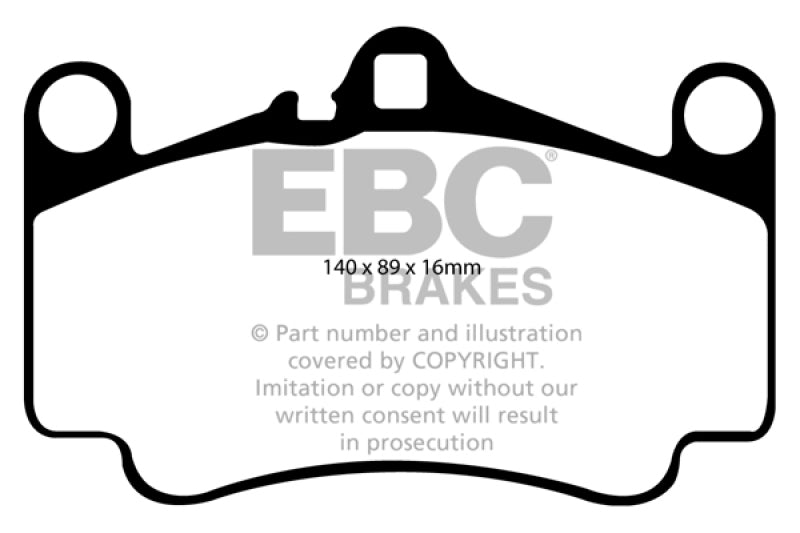 EBC 03-05 Porsche 911 (996) (Cast Iron Rotor only) 3.6 Carrera 4S Bluestuff Front Brake Pads - DP51515NDX for 1998-2012 Porsc