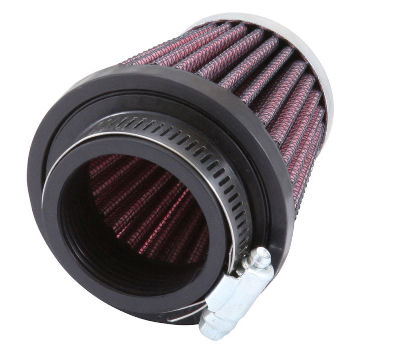 K&amp;N Universal Chrome Filter-Round Tapered-1.688in Flange ID x 2in Top OD x 3in Base OD x 2.75in H - RC-1070