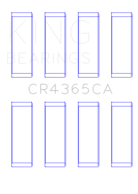 King Engine Bearings Ford ZETec S/Ecoboost1.6 (Size +0.25mm) Connecting Rod Bearing Set - CR4365CA0.25