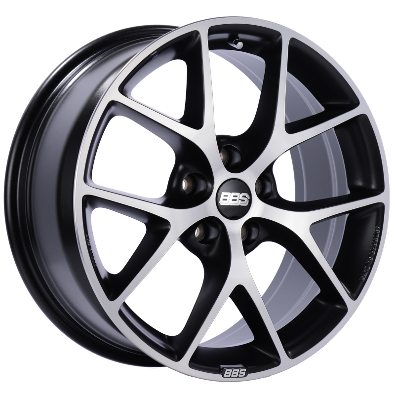 BBS SR 19x8.5 5x114.3 ET45 Satin Black Diamond Cut Face Wheel -82mm PFS/Clip Required - SR029VGPK