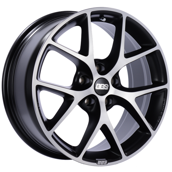 BBS SR 17x7.5 5x115 ET40 CB70.2 Satin Black Diamond Cut Face Wheel - SR006VGPK by BBS