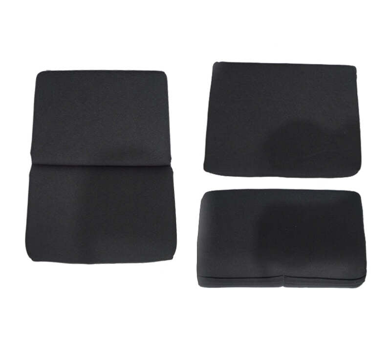 NRG FRP Bucket Seat Cushion- Black Fabric 3 Pcs - SC-300BK - front view