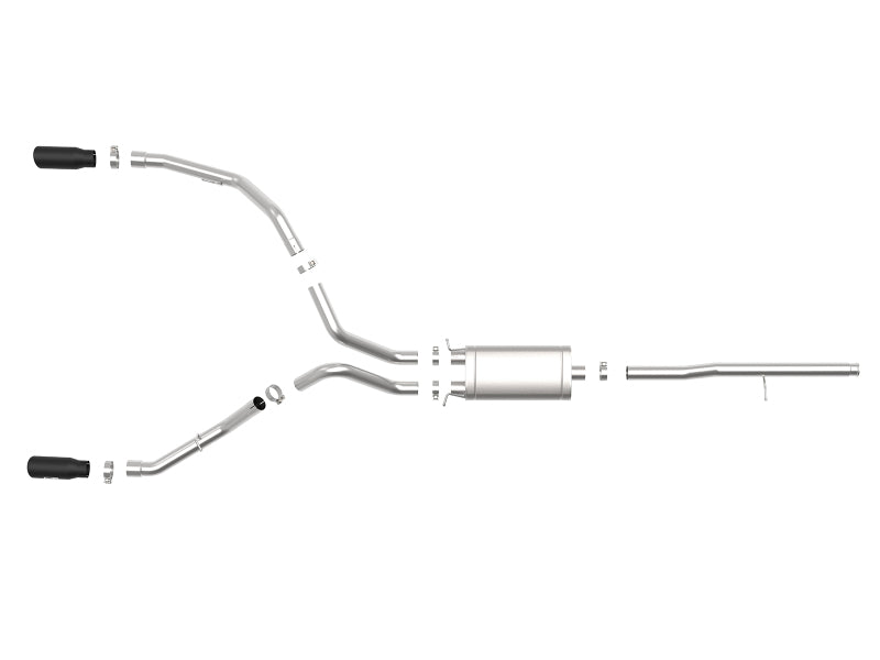 aFe Apollo GT Series 3in 409SS GM Silverado/Sierra 1500 09-19 V6-4.3/V8-4.8/5.3L - Black - 49-44112-B