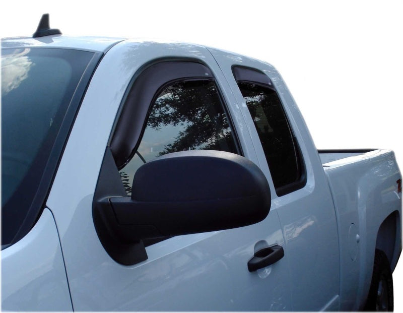AVS 07-13 Chevy Silverado 1500 Ext. Cab Ventvisor Front &amp; Rear Window Deflectors 4pc - Smoke - 194040
