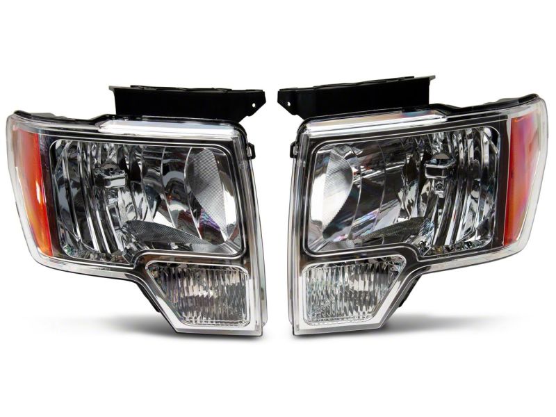 Raxiom 09-14 Ford F-150 Axial OEM Style Rep Headlights- Chrome Housing (Clear Lens) - T551343