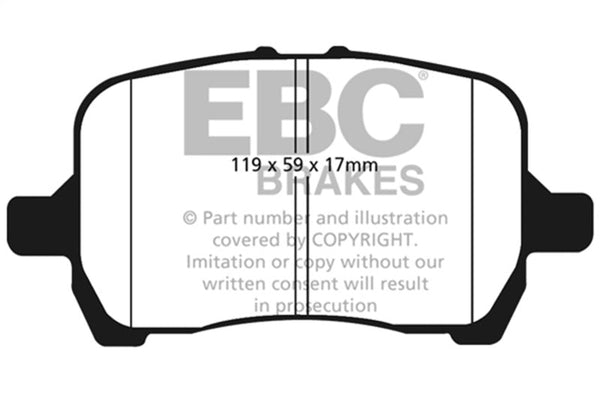 EBC 06-09 Pontiac Solstice / 06-10 Saturn Sky Bluestuff Front Brake Pads - DP51763NDX for 2006-2009 Pontiac Solstice - front