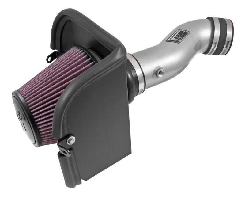 K&N 14-15 Jeep Cherokee 3.2L V6 High Flow Performance Intake Kit - 77-1569KS for 2014-2018 Jeep Cherokee - angle view