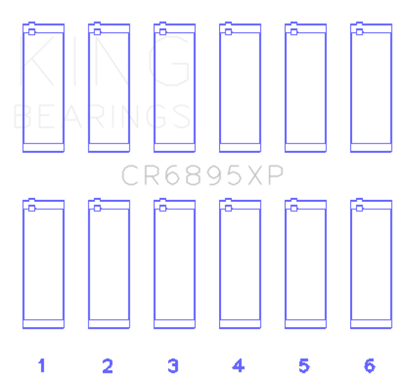 King Ford Ecoboost 3.5L V6 (Size 0.25) pMaxBlack Coated Connecting Rod Bearing Set - CR6895XP0.25