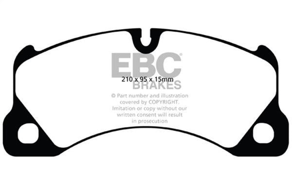 EBC 10+ Volkswagen Touareg 3.0 Supercharged Hybrid Redstuff Front Brake Pads - DP31835C for 2010-2023 Porsche Panamera - fron