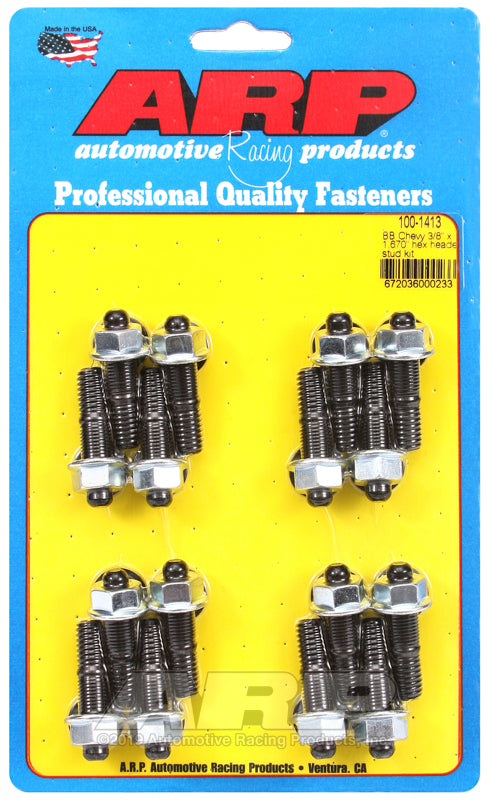 ARP BB Chevy 3/8 x 1.670in Hex Header Stud Kit - 100-1413 by ARP