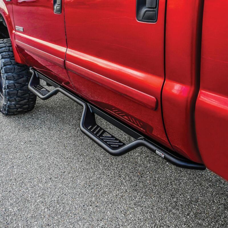 Westin 1999-2016 Ford F-250/F-350/F-450/F-550 Crew Cab Outlaw Drop Nerf Step Bars Textured Black - 20-11335
