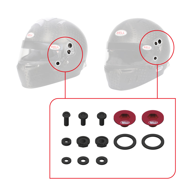 Bell SV (SE07/SE077/SE06) Pivot Kit - Red - 2020073