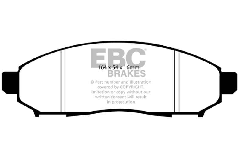 EBC 05+ Nissan Frontier 2.5 2WD Yellowstuff Front Brake Pads - DP41747R