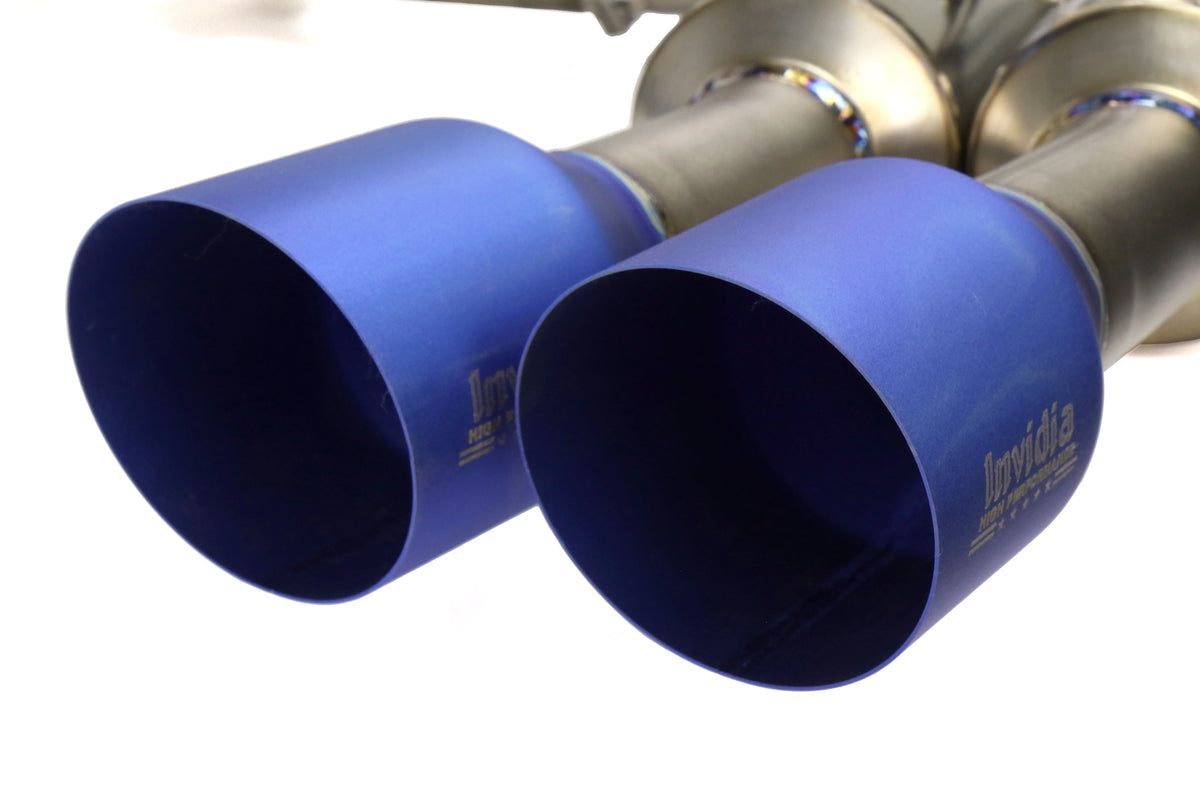 Invidia 11-14 WRX/STi Gemini 80mm Full Titanium 101mm Quad Tip Cat-Back Exhaust - HS11STI5TG4ST