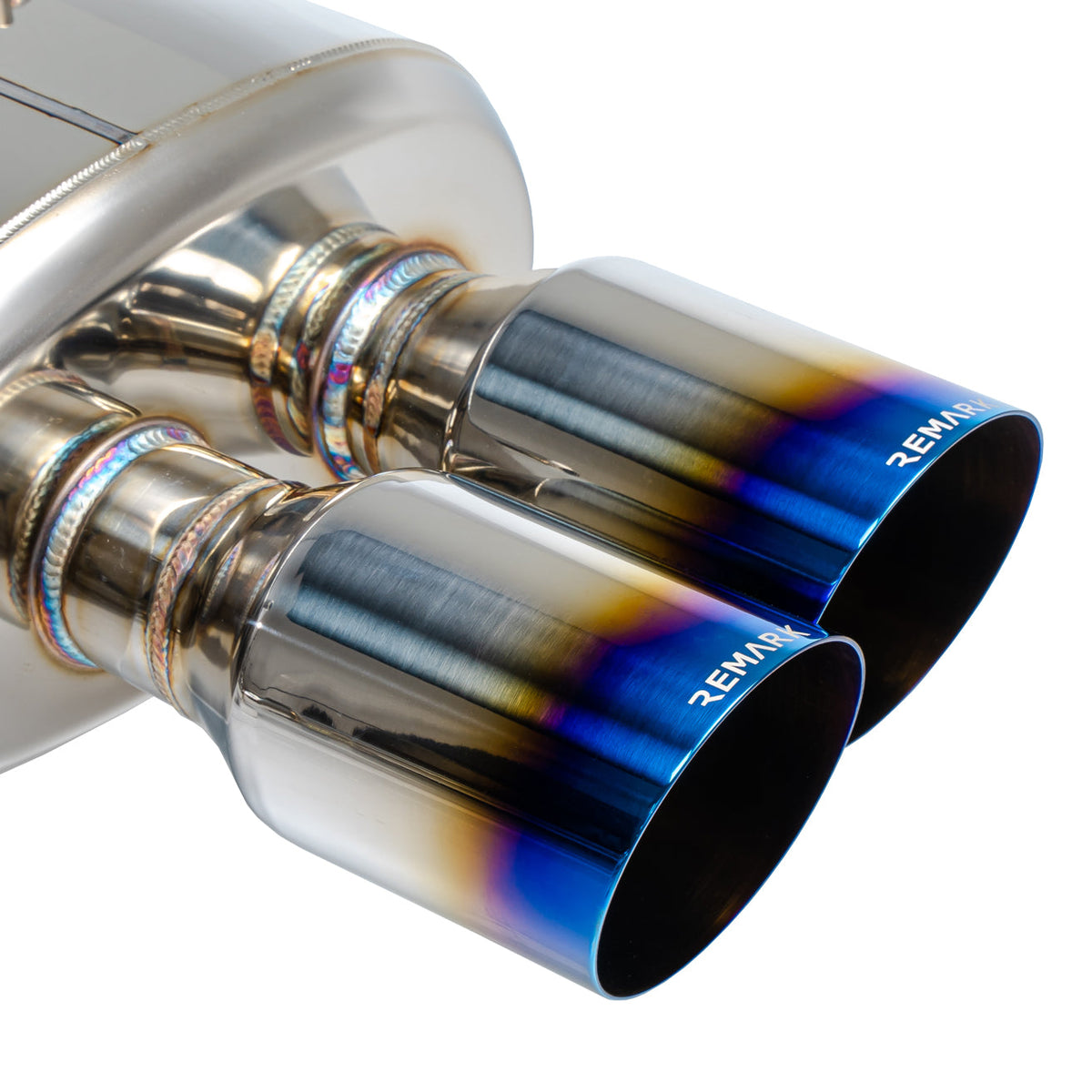 Remark 2015+ Subaru WRX/STi 4in Quad Cat-Back Exhaust Titanium Stainless Resonated - RK-C4076S-01TC