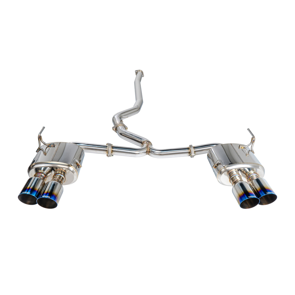 Remark 2015+ Subaru WRX/STi 4in Quad Cat-Back Exhaust Titanium Stainless Non-Resonated - RK-C4076S-01T