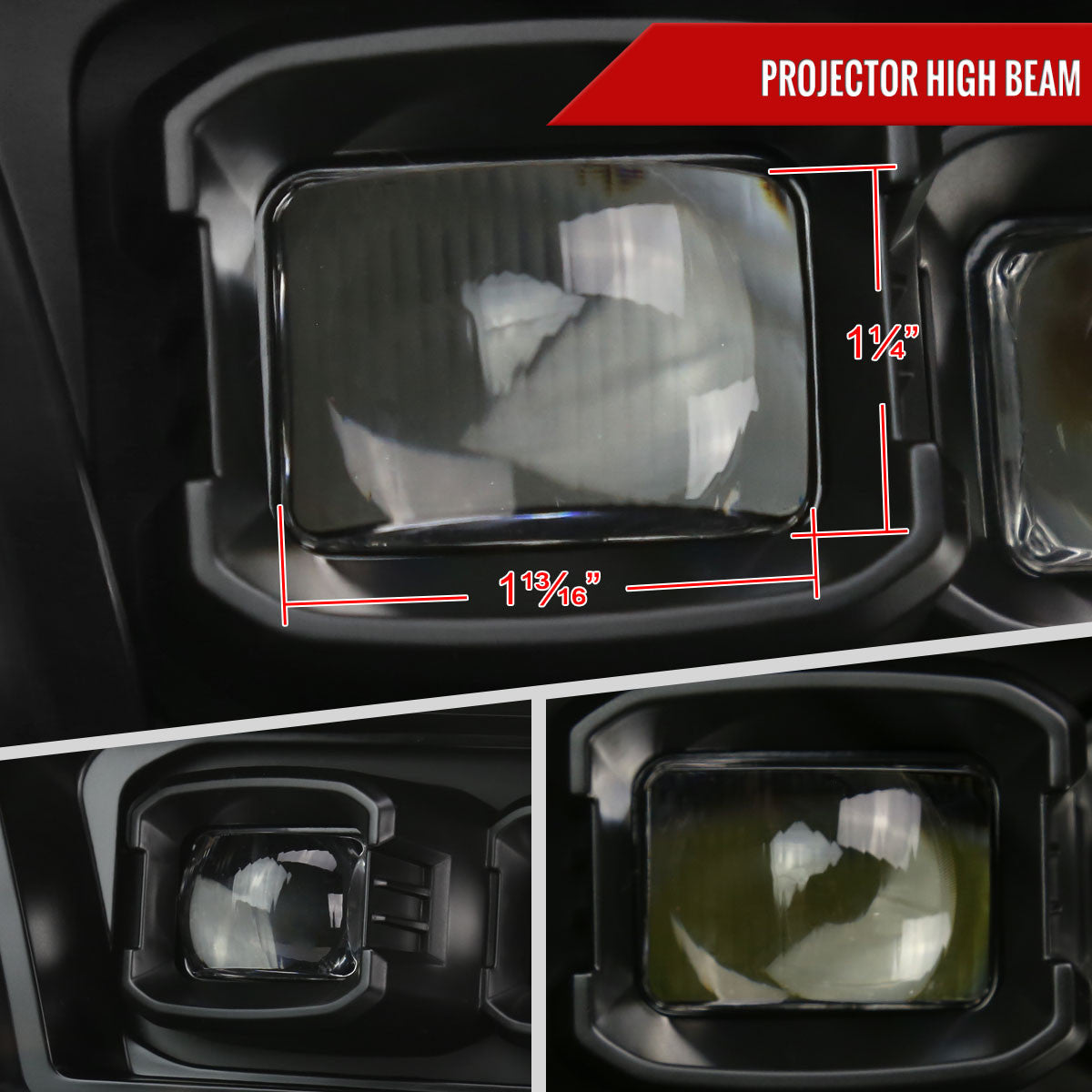 Spec-D Tuning - 2009-2018 Dodge RAM 1500 / 2019 RAM Classic / 2010-2018 RAM 2500 3500 Projector Headlights w/ Amber LED Sequential Turn Signal (Matte Black Housing/Clear Lens) - 4LHE-RAM09JM-SQ-RS