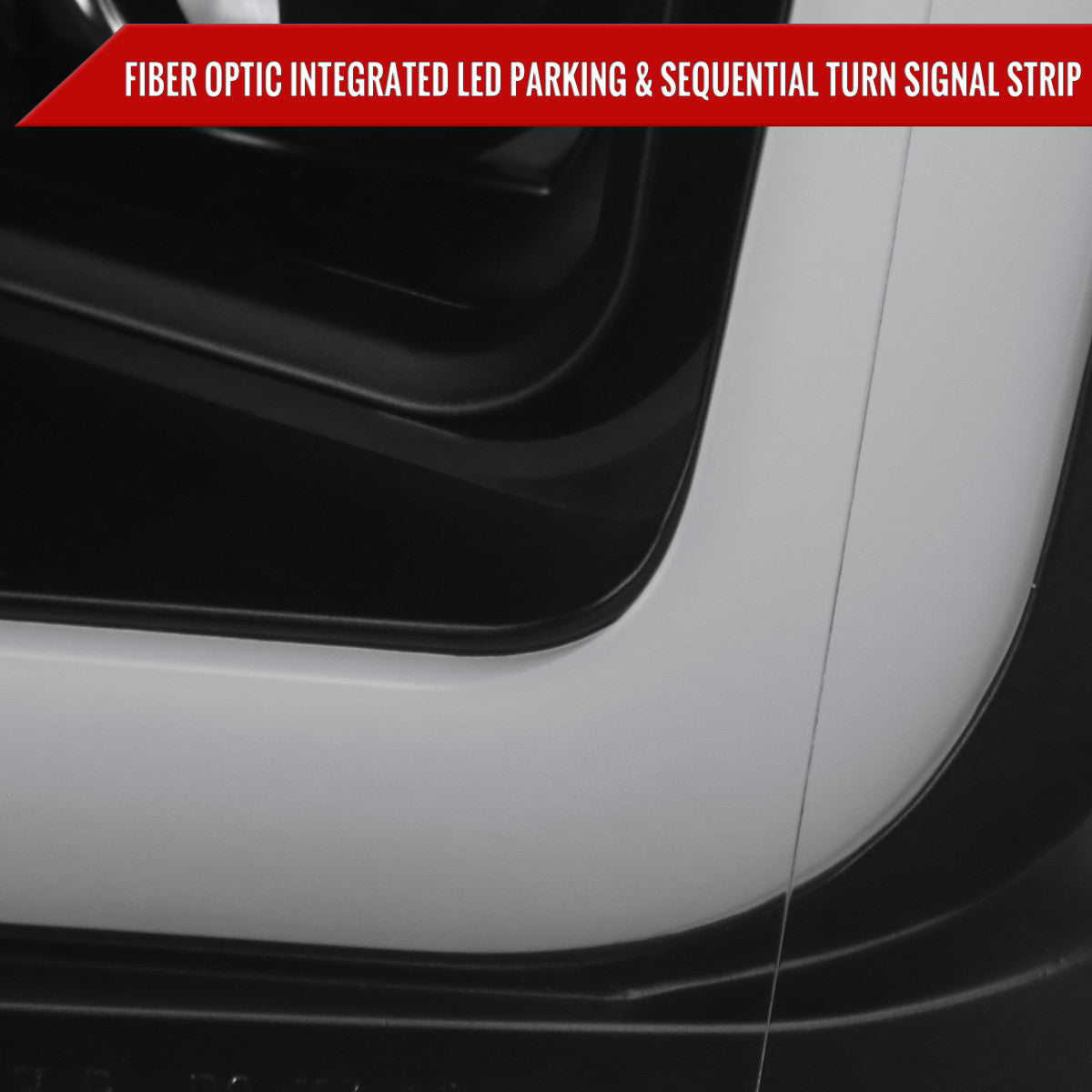 Spec-D Tuning - 2018-2020 Ford F-150 Projector Headlights w/ Amber LED Sequential Turn Signal Lights (Matte Black Housing / Clear Lens) - 4LHP-F15018JM-SQ-RS