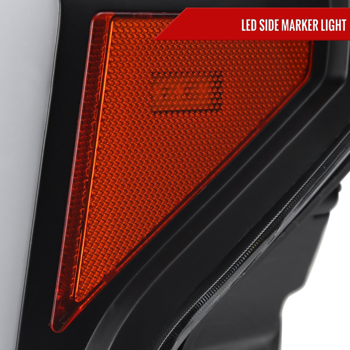 Spec-D Tuning - 2018-2020 Ford F-150 Projector Headlights w/ Amber LED Sequential Turn Signal Lights (Matte Black Housing / Clear Lens) - 4LHP-F15018JM-SQ-RS