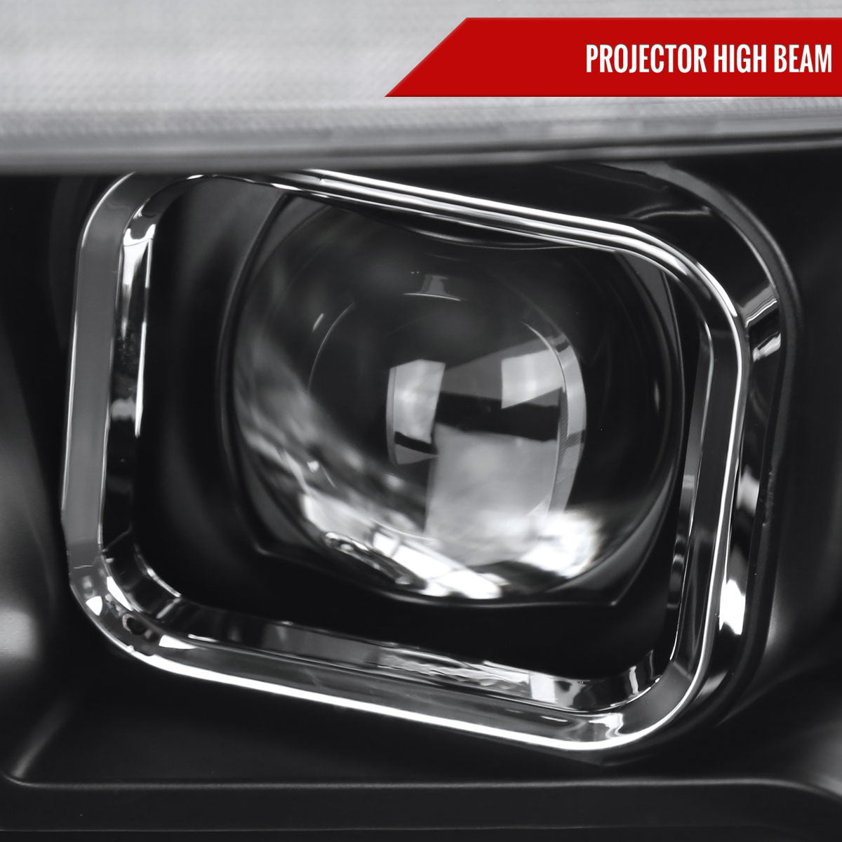 Spec-D Tuning - 2009-2018 Dodge RAM 1500  / 2019-2021 RAM Classic / 2010-2018 RAM 2500 3500 Projector Headlights w/ Amber LED Sequential Turn Signal (Matte Black Housing/Clear Lens) - 4LHP-RAM09JMG7-SQ-RS