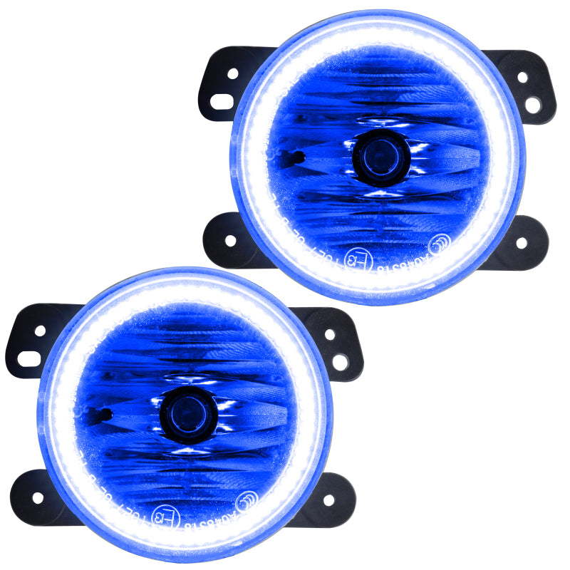 Oracle Lighting 07-09 Jeep Wrangler JK Pre-Assembled LED Halo Fog Lights -Blue SEE WARRANTY - 7080-002