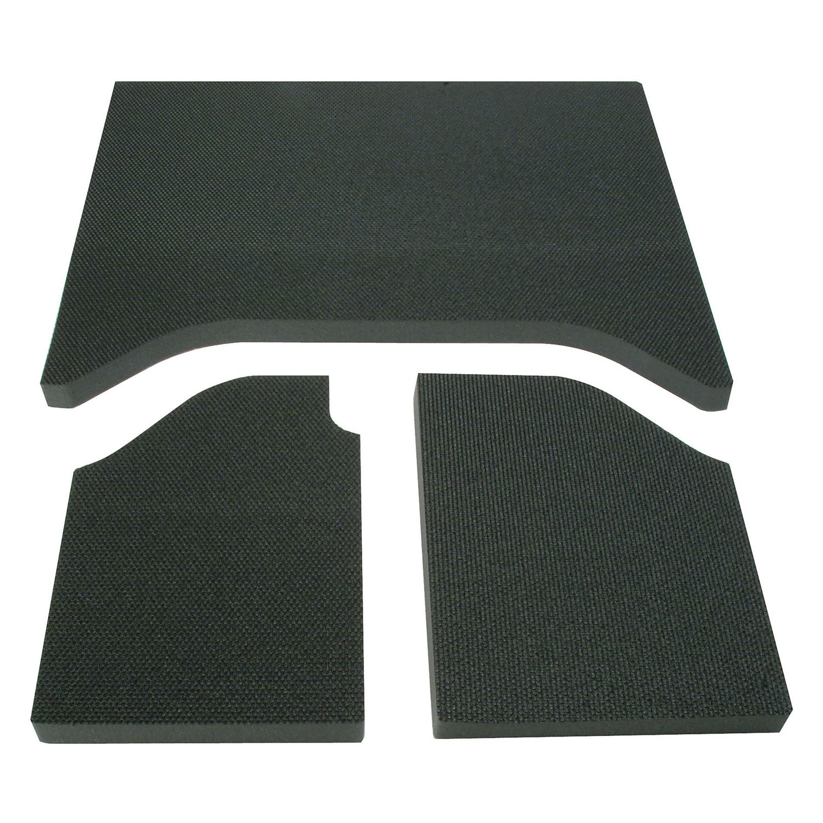 DEI 07-10 Jeep Wrangler JK 2-Door Boom Mat Headliner - 3 Piece - Black - 50132 for 2007-2010 Jeep Wrangler - front view