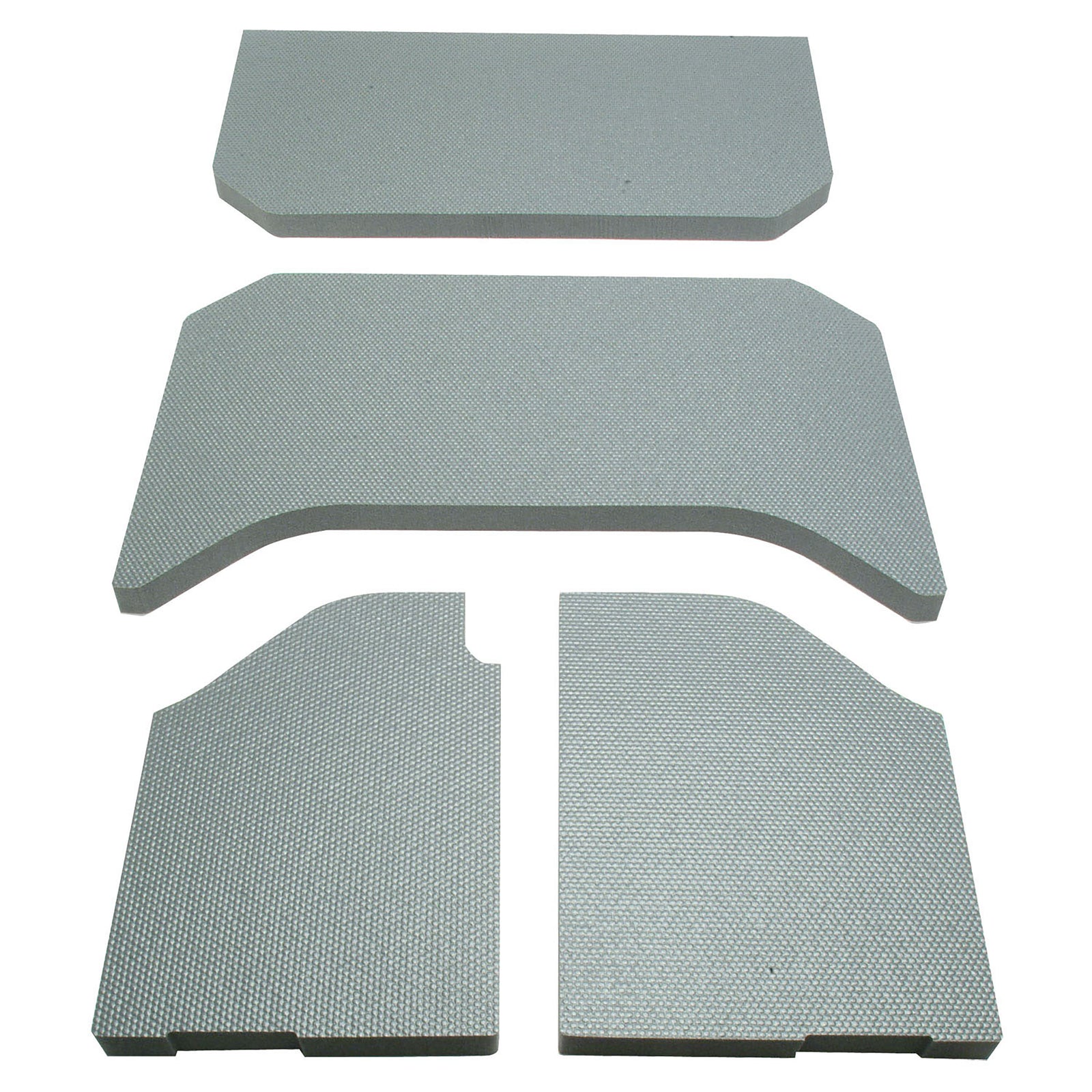 DEI 07-10 Jeep Wrangler JK 4-Door Boom Mat Headliner - 4 Piece - Gray - 50133 for 2007-2010 Jeep Wrangler - front view
