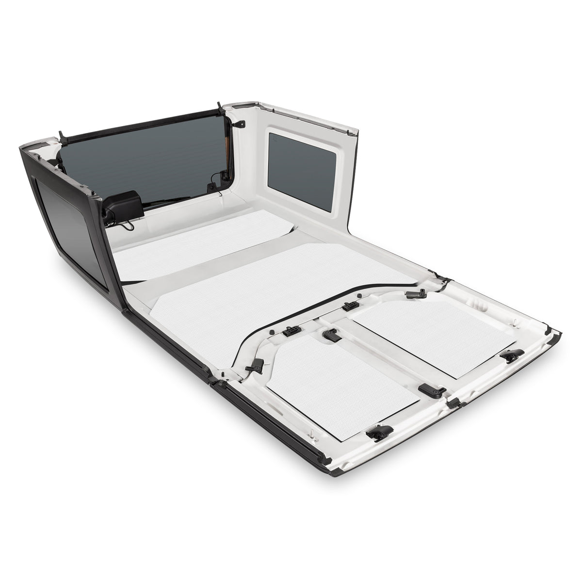 DEI 07-10 Jeep Wrangler JK 4-Door Boom Mat Headliner - 4 Piece - White - 50135 for 2007-2010 Jeep Wrangler - front view