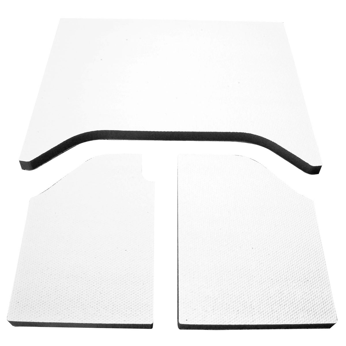 DEI 07-10 Jeep Wrangler JK 2-Door Boom Mat Headliner - 3 Piece - White - 50136 for 2007-2010 Jeep Wrangler - front view