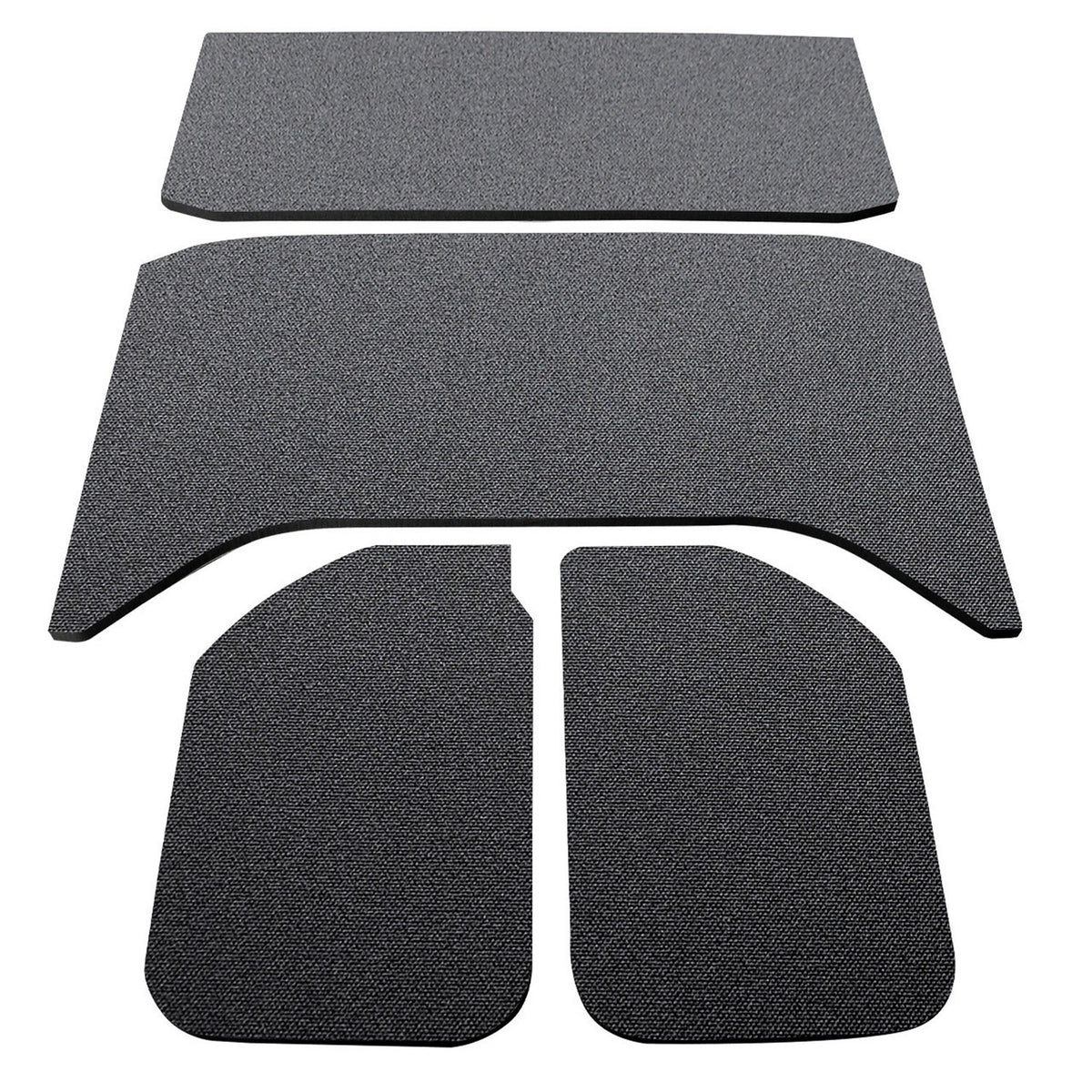 DEI 11-18 Jeep Wrangler JK 4-Door Boom Mat Headliner - 4 Piece - Black - 50137 for 2011-2018 Jeep Wrangler - front view