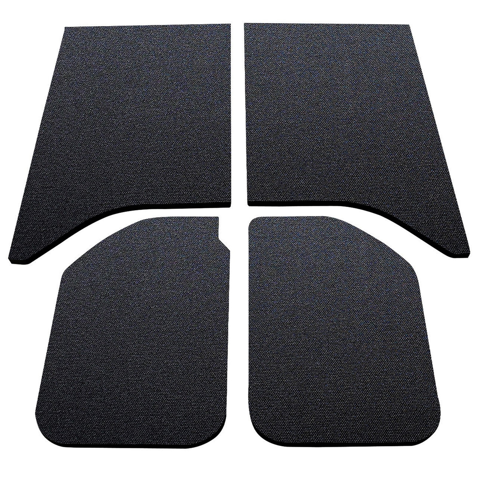DEI 11-18 Jeep Wrangler JK 2-Door Boom Mat Headliner - 4 Piece - Black - 50138 for 2011-2018 Jeep Wrangler - front view