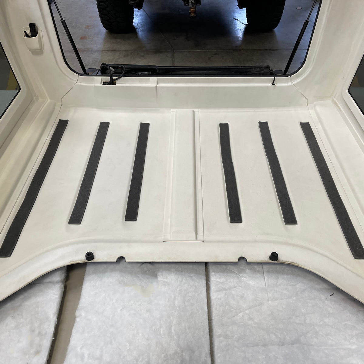 DEI 11-18 Jeep Wrangler JK 2-Door Boom Mat Headliner - 4 Piece - Gray - 50140 for 2011-2018 Jeep Wrangler - front view